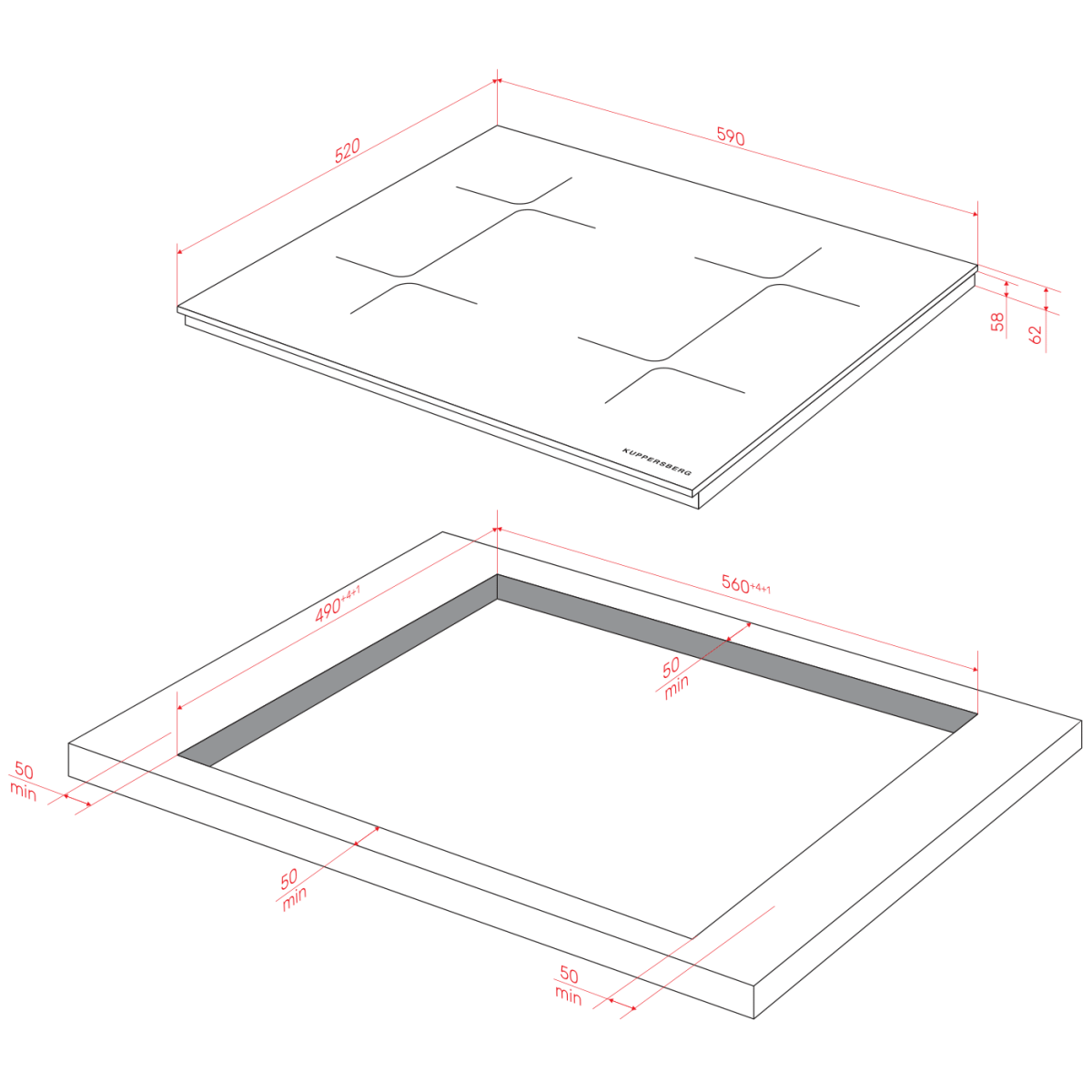 Индукционная варочная панель Kuppersberg ICI 624 - фото 4