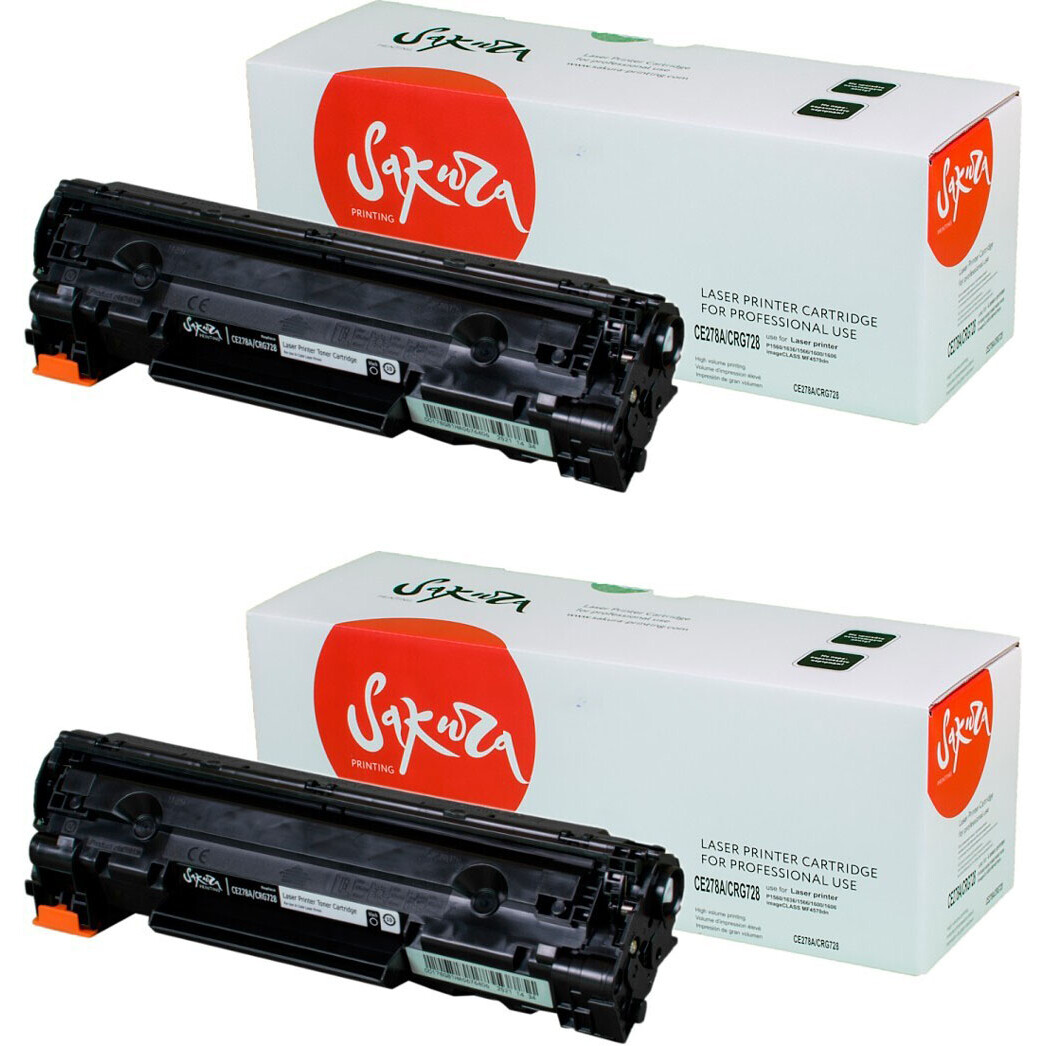 Картридж Sakura SACE278A/CRG728 Black (2 шт.) - SACE278A/CRG728X2