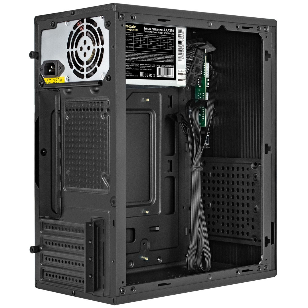 Корпус ExeGate BAA-308MUC-AAA350 350W Black - EX299078RUS - фото 5