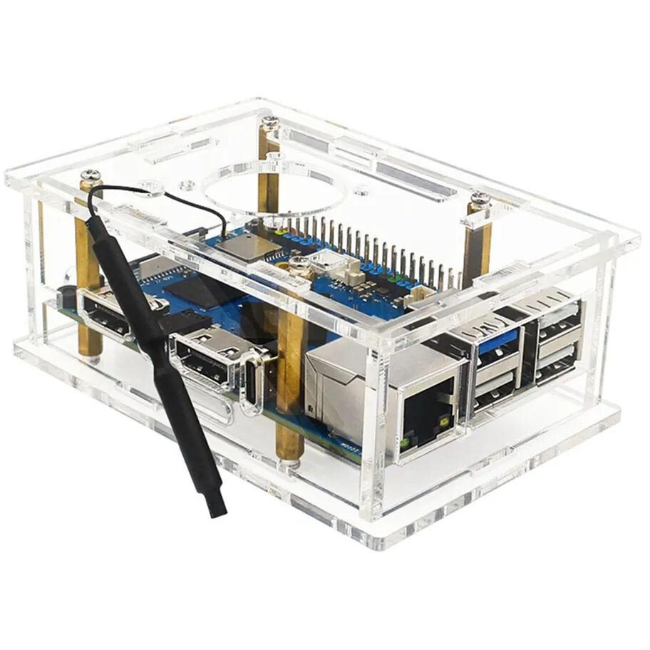 Корпус для одноплатного компьютера Orange Pi 5 Pro Acrylic Case - фото 2