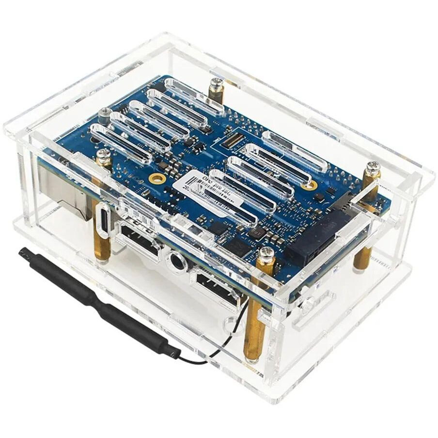 Корпус для одноплатного компьютера Orange Pi 5 Pro Acrylic Case - фото 3