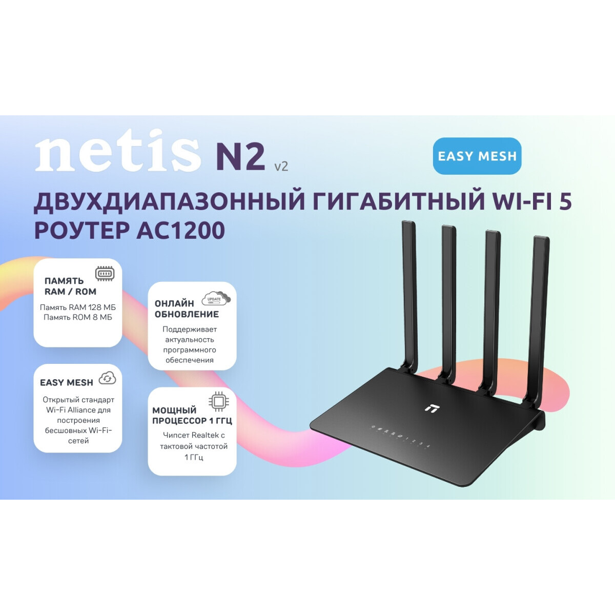 Wi-Fi маршрутизатор (роутер) Netis N2 - фото 3
