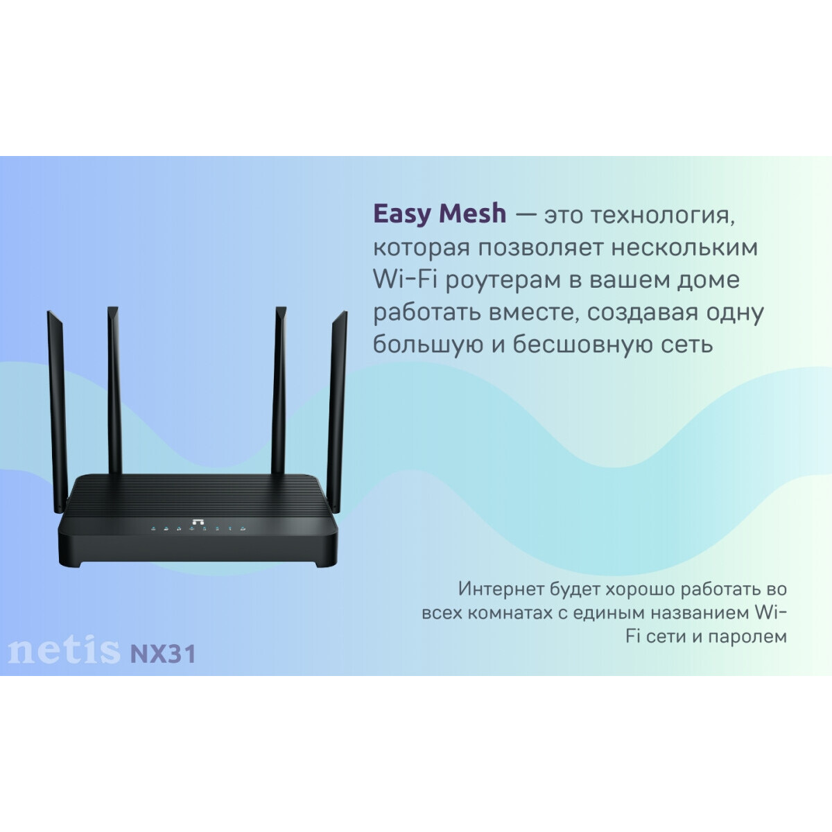 Wi-Fi маршрутизатор (роутер) Netis NX31 - фото 8