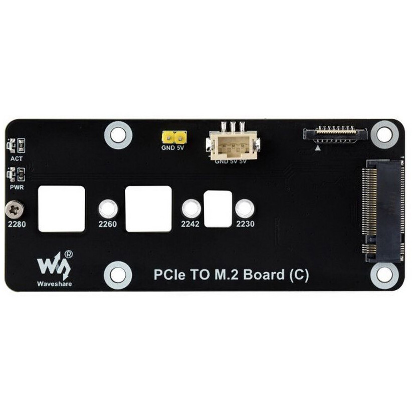 Плата расширения для одноплатного компьютера ACD Waveshare PCIe To M.2 Adapter Board (C) - PCIe TO M.2 Board (C) - фото 3