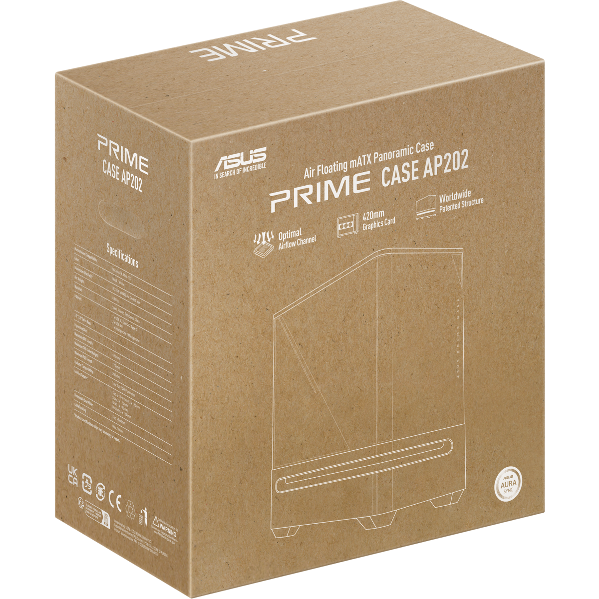 Корпус ASUS Prime AP202 TG ARGB White - 90DC00P3-B19000 - фото 19