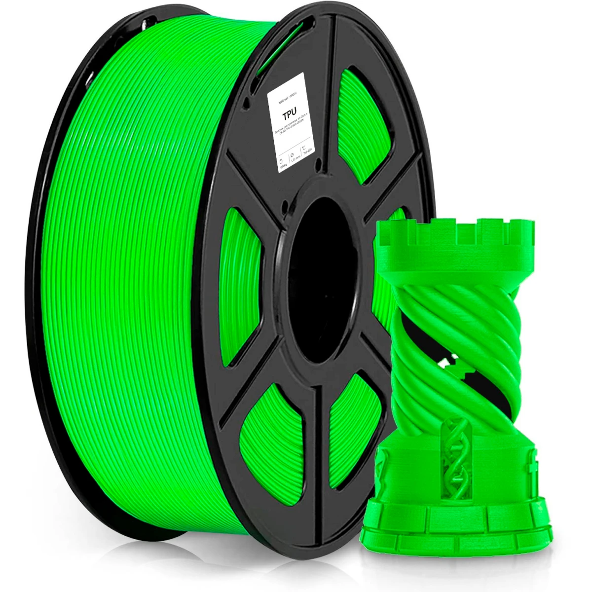 Пластик для 3D принтера Cactus CS-3D-TPU-0.8KG-GREEN