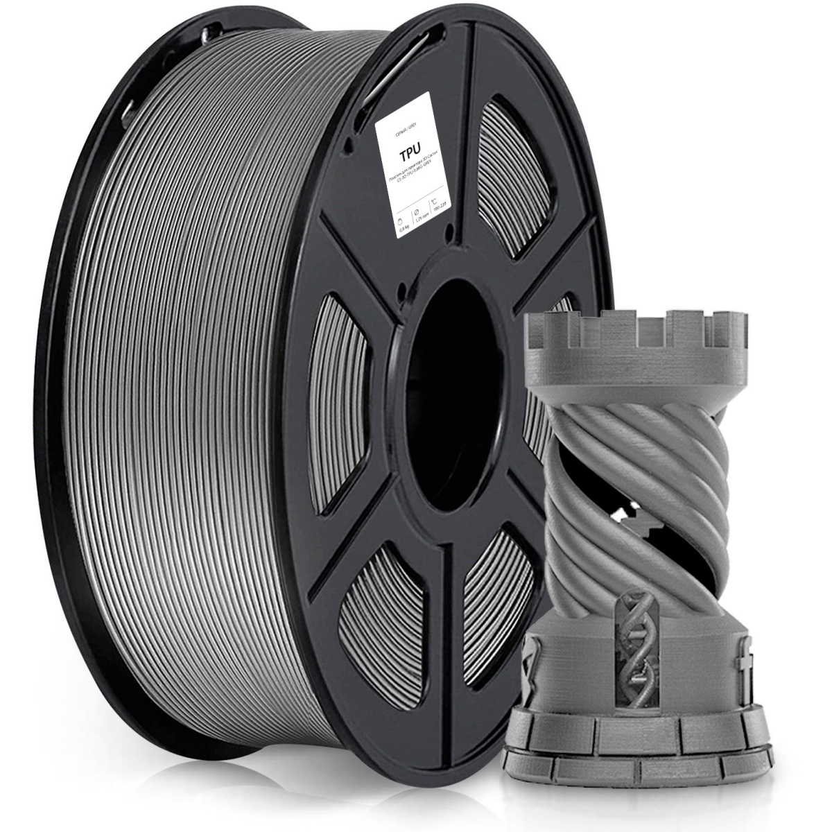 Пластик для 3D принтера Cactus CS-3D-TPU-0.8KG-GREY