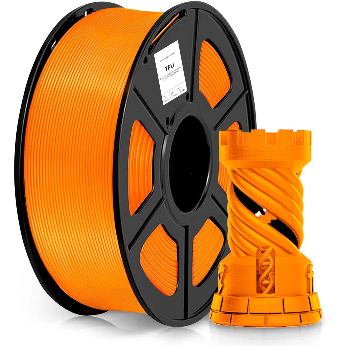 Пластик для 3D принтера Cactus CS-3D-TPU-0.8KG-ORANGE
