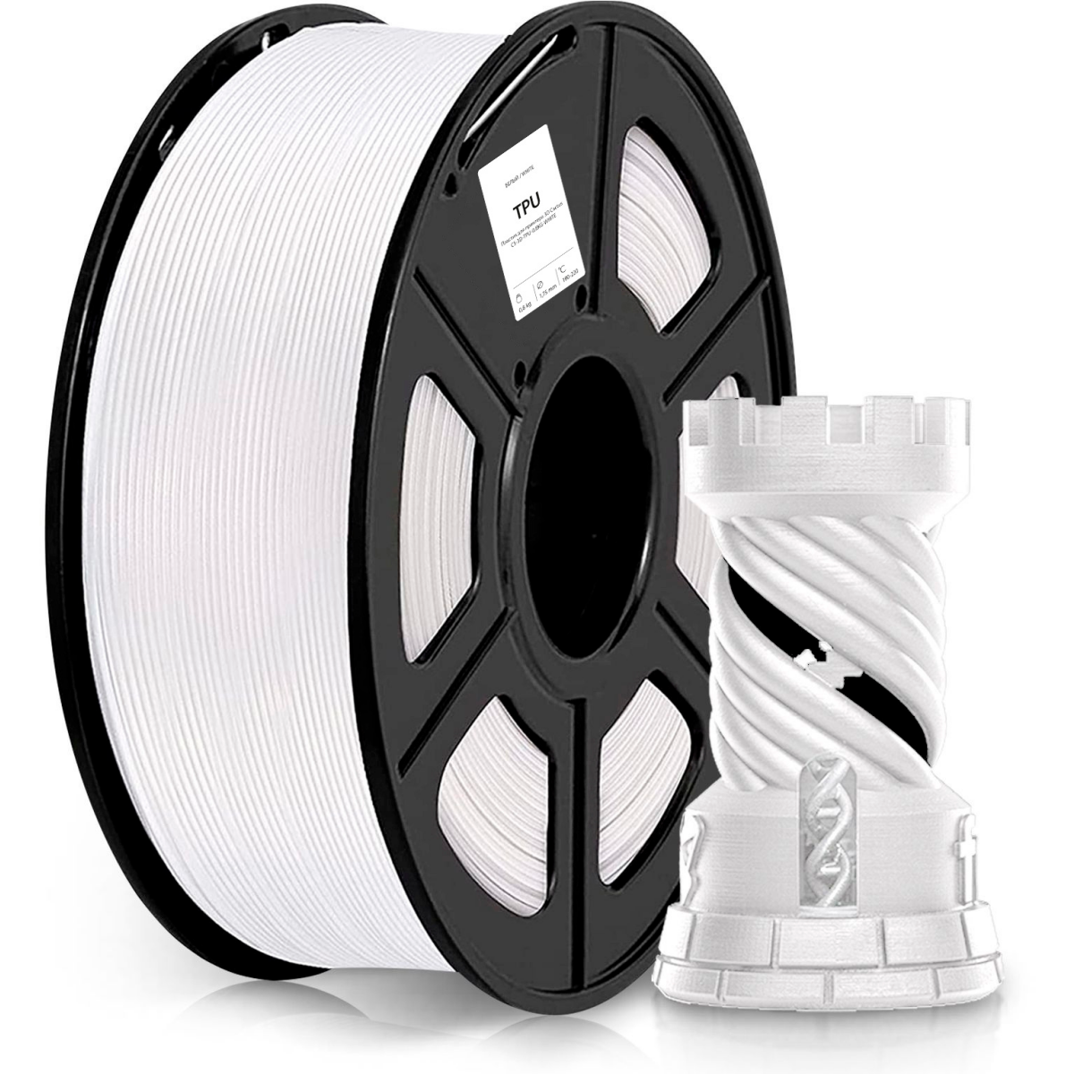 Пластик для 3D принтера Cactus CS-3D-TPU-0.8KG-WHITE