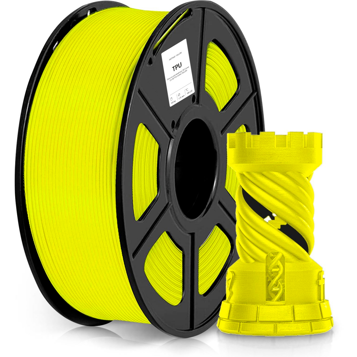 Пластик для 3D принтера Cactus CS-3D-TPU-0.8KG-YELLOW