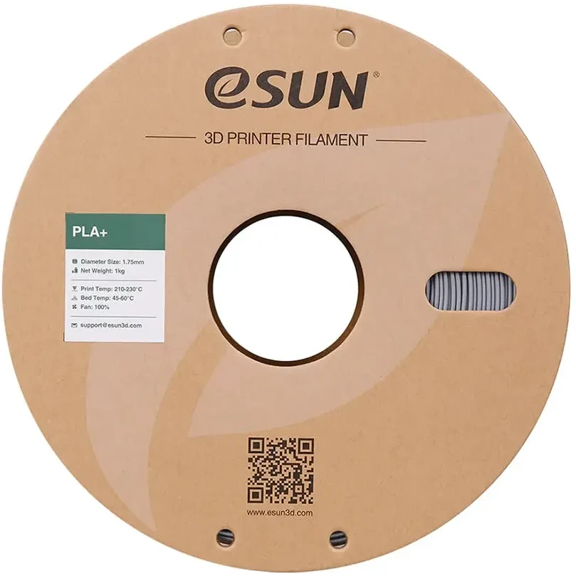 Пластик для 3D принтера eSUN 1.75mm PLA+ Silver P1 - PLA+175S1P1 - фото 2