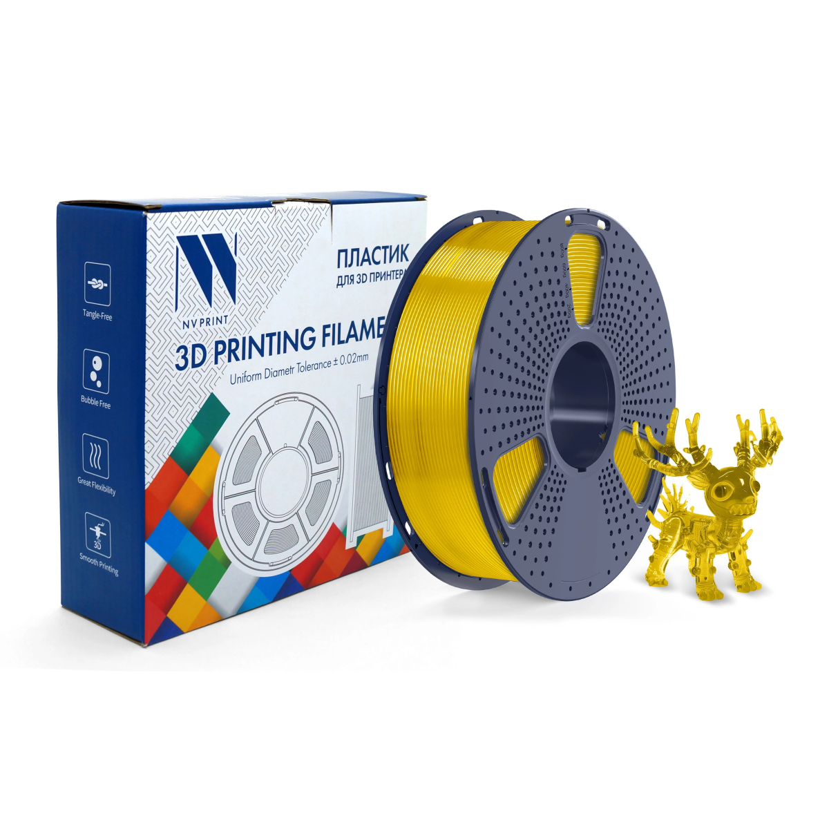 Пластик для 3D принтера NV Print NV-3D-PLA-P-TRANSP-YELLOW
