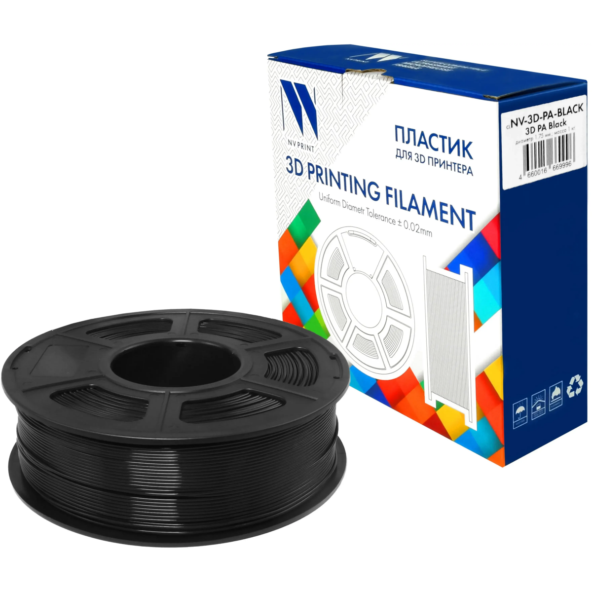 Пластик для 3D принтера NV Print NV-3D-PA-BLACK