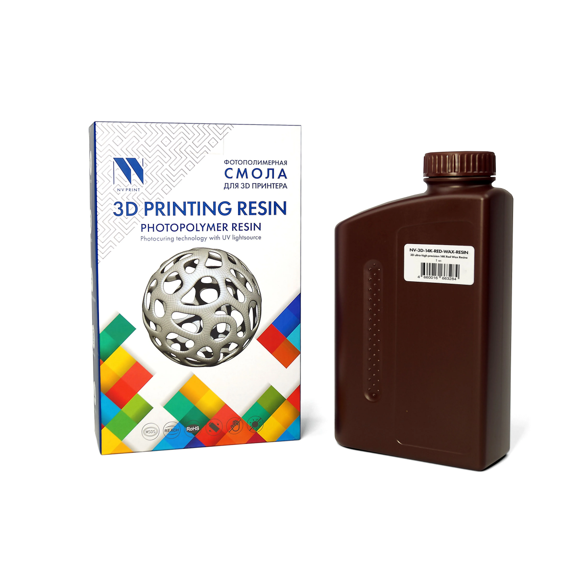 Фотополимерная смола NV Print NV-3D-14K-RED-WAX-RESIN