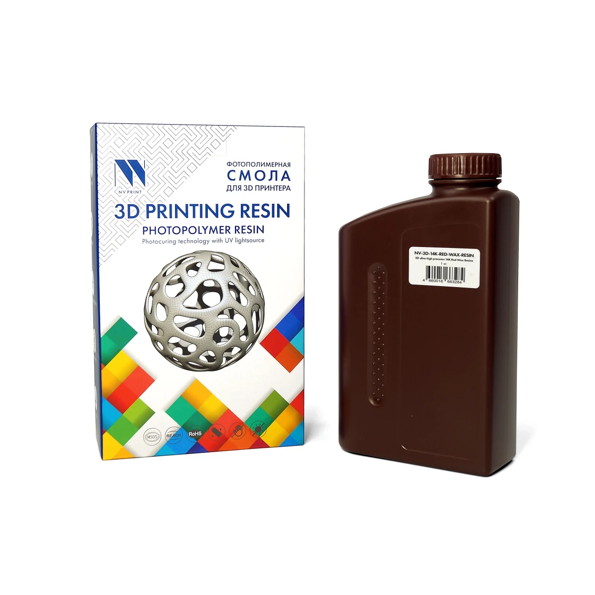 Фотополимерная смола NV Print NV-3D-14K-RED-WAX-RESIN