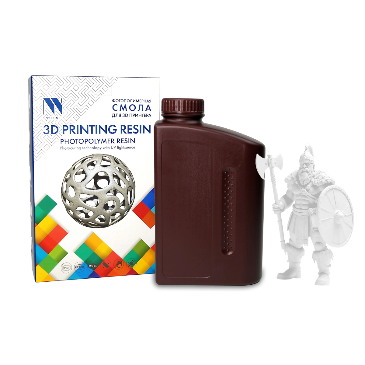 Фотополимерная смола NV Print NV-3D-WATER-WASHABLE-RESIN-WHITE