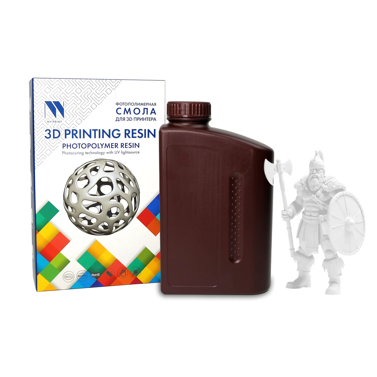 Фотополимерная смола NV Print NV-3D-WATER-WASHABLE-RESIN-WHITE