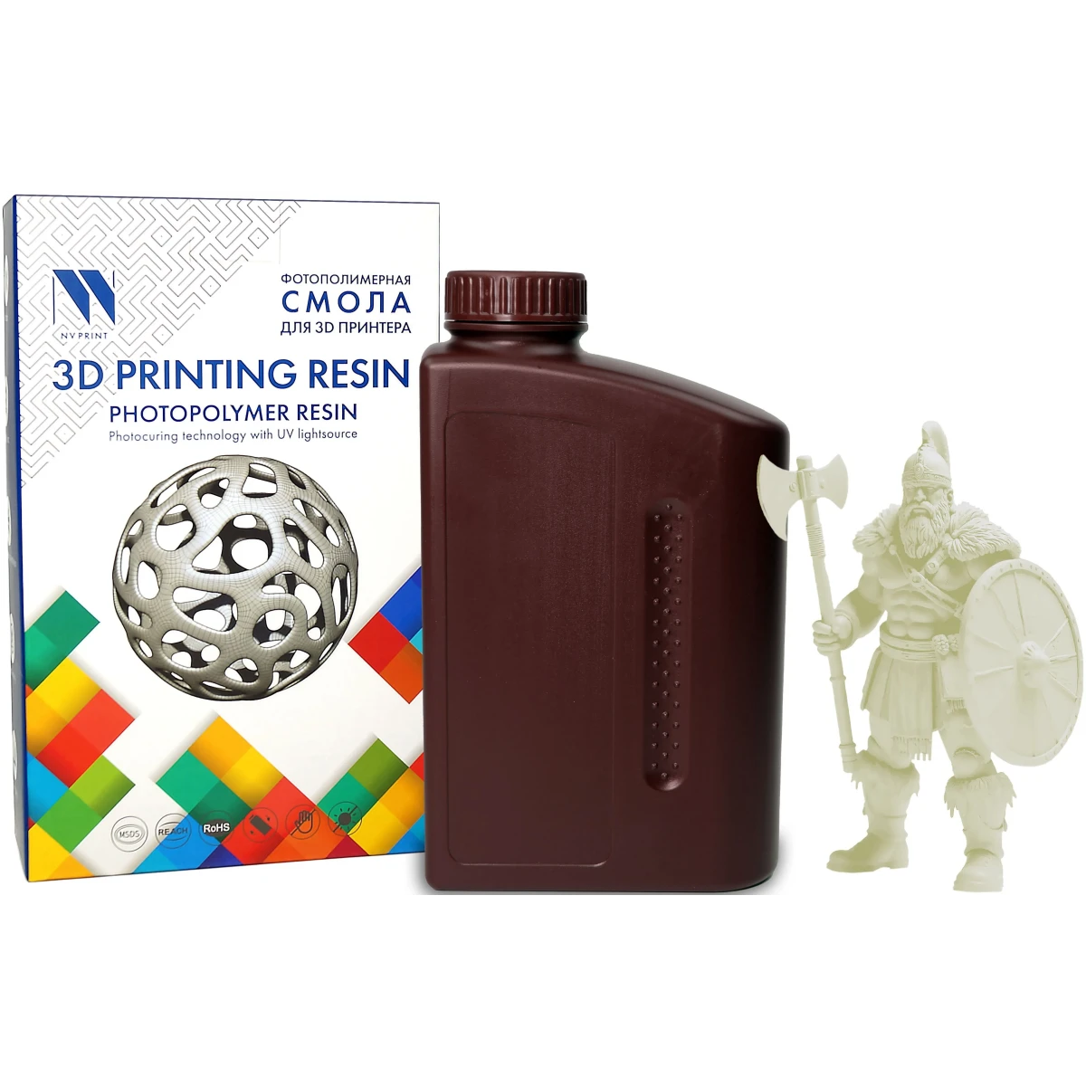 Фотополимерная смола NV Print NV-3D-WATER-WASHABLE-RESIN-CLEAR
