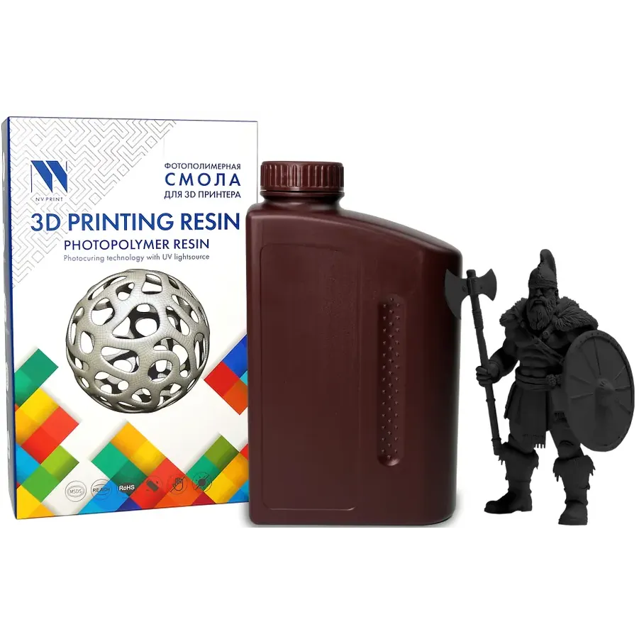 Фотополимерная смола NV Print NV-3D-WATER-WASHABLE-RESIN-BLACK
