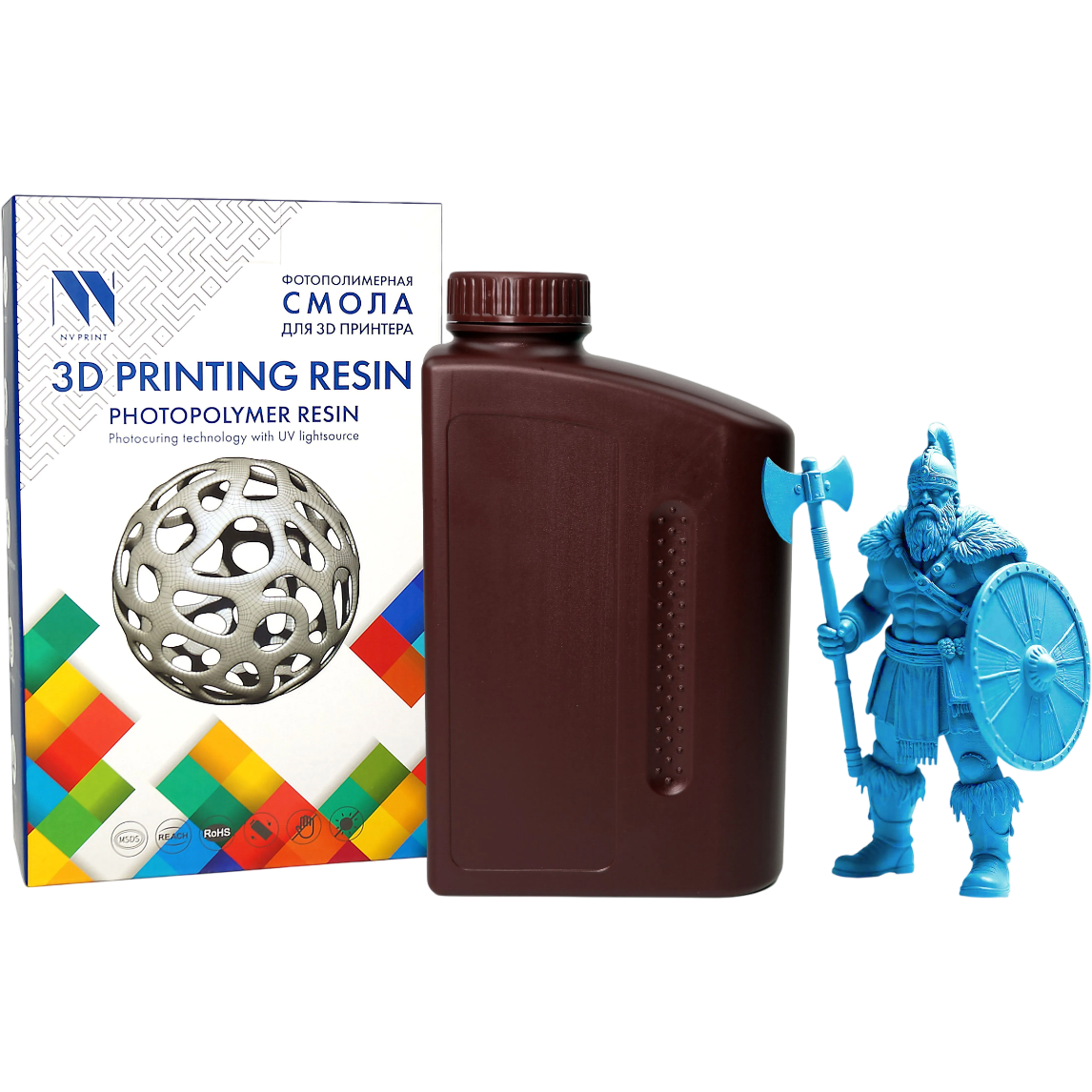 Фотополимерная смола NV Print NV-3D-PLANT-BASED-RESIN-CLEAR-BLUE