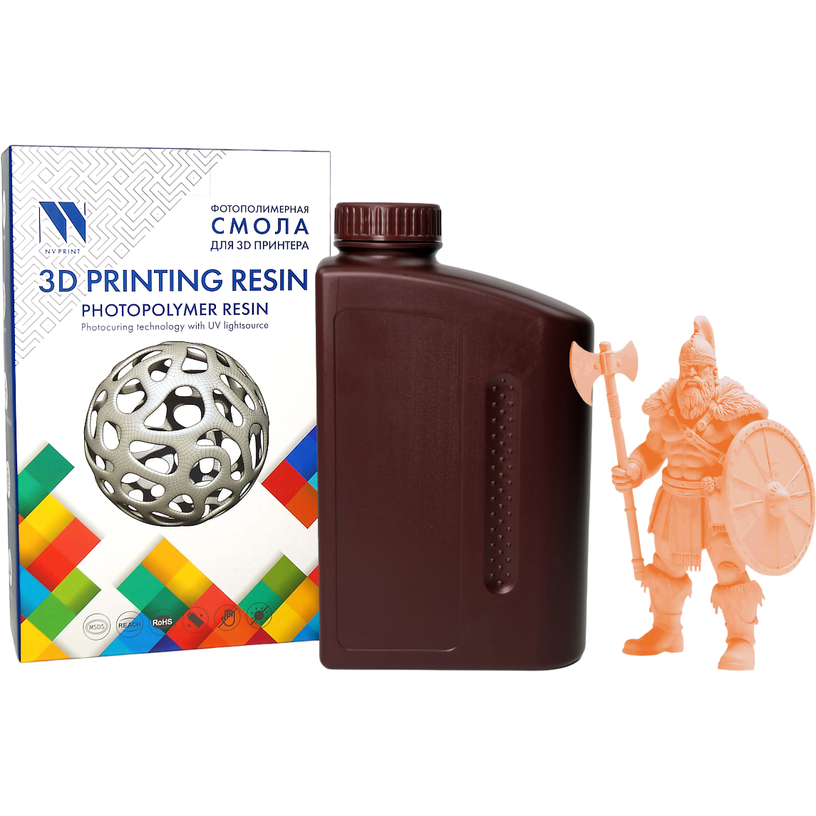 Фотополимерная смола NV Print NV-3D-PLANT-BASED-RESIN-ORANGE