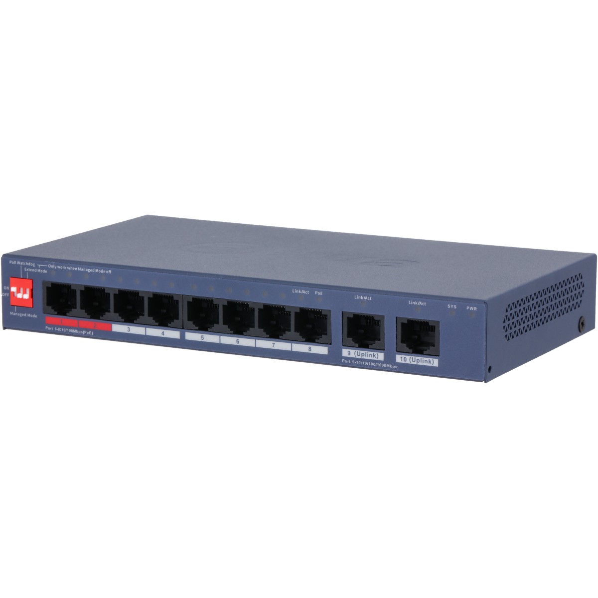 Коммутатор (свитч) Dahua DH-CS4010-8ET2GT-110 - фото 2