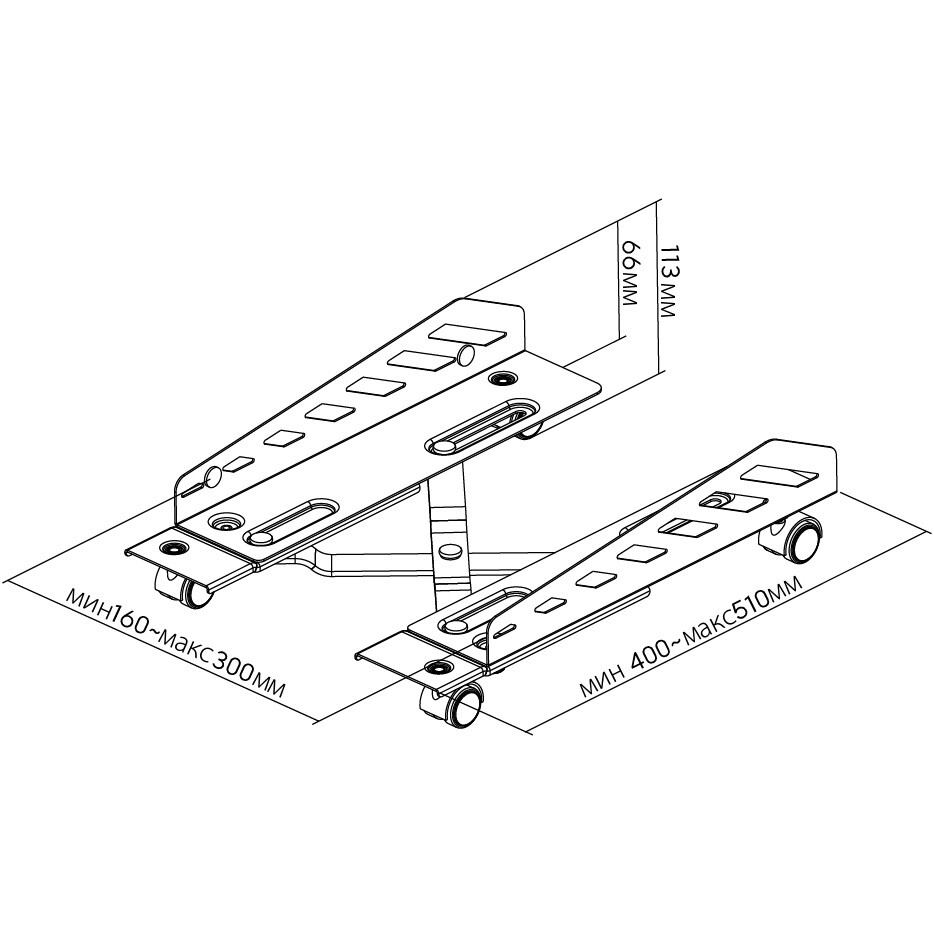 Подставка для корпуса Cactus CS-CCB-02BK - фото 6