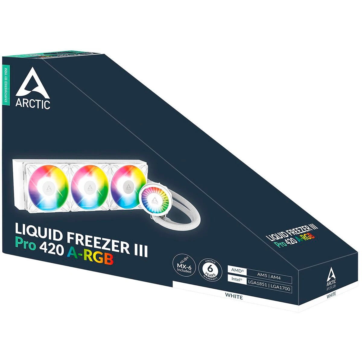 Система жидкостного охлаждения Arctic Liquid Freezer III Pro 420 ARGB White - ACFRE00189A - фото 6