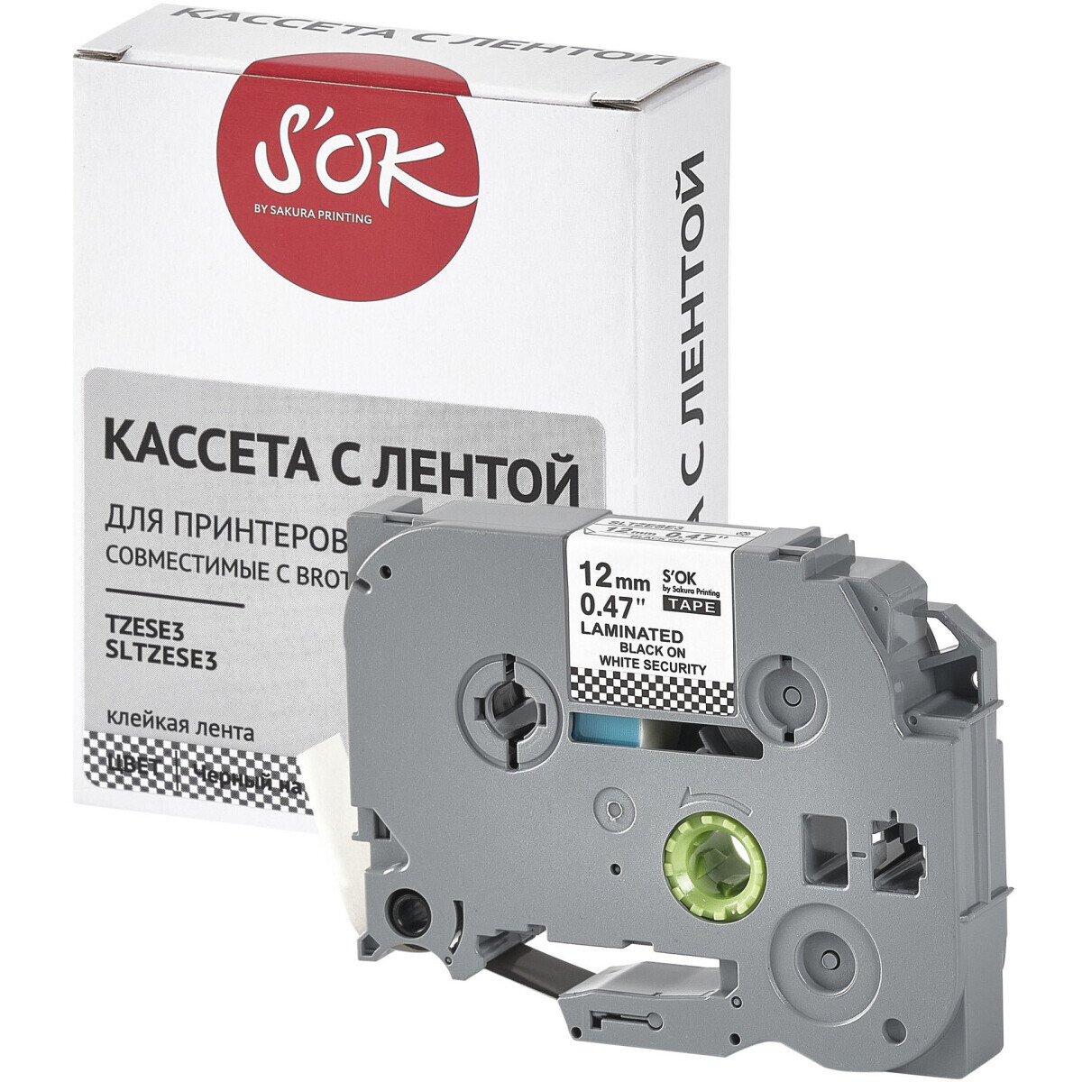 Ленточный картридж Sakura TZESE3 - SLTZESE3 - фото 3
