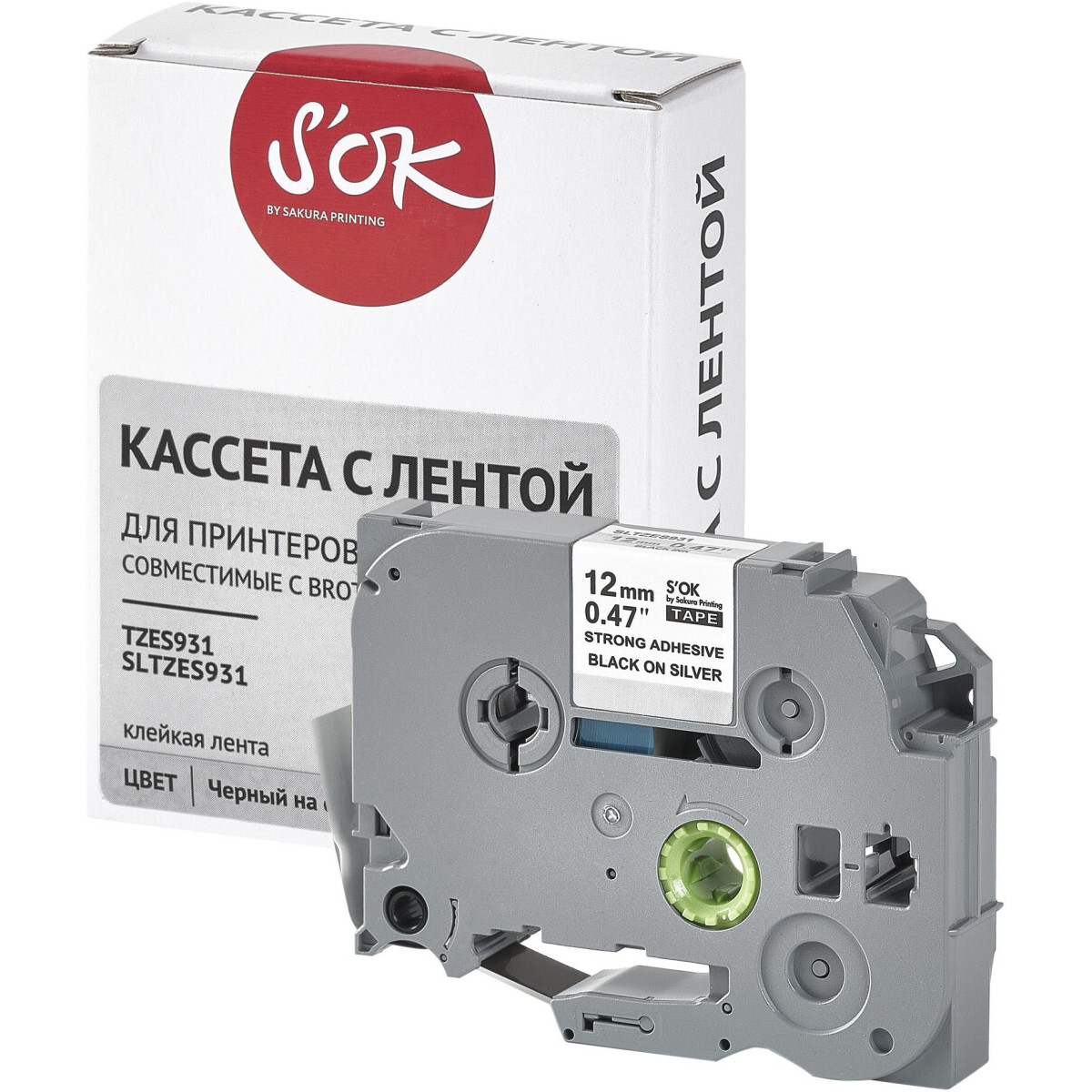 Ленточный картридж Sakura TZES931 - SLTZES931 - фото 3