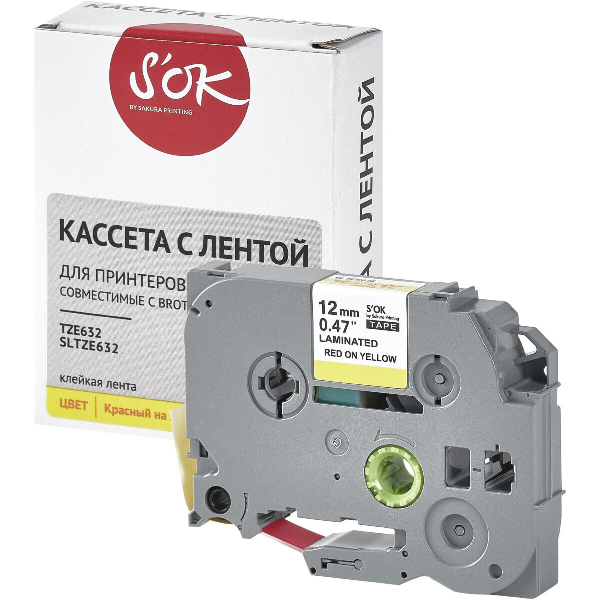 Ленточный картридж Sakura TZE632 - SLTZE632 - фото 3