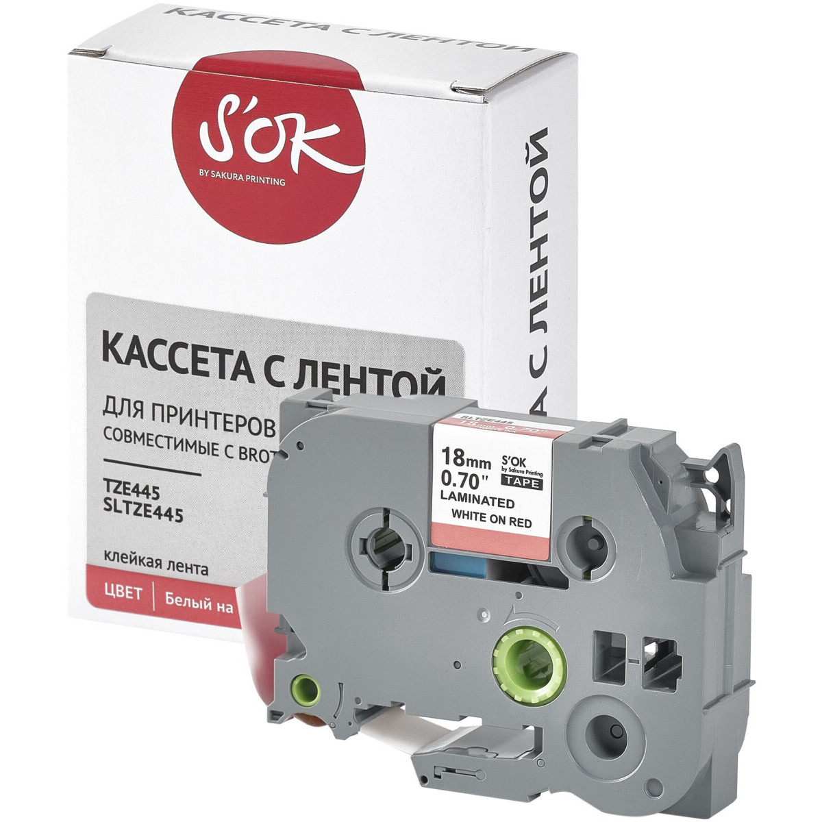 Ленточный картридж Sakura TZE445 - SLTZE445 - фото 3