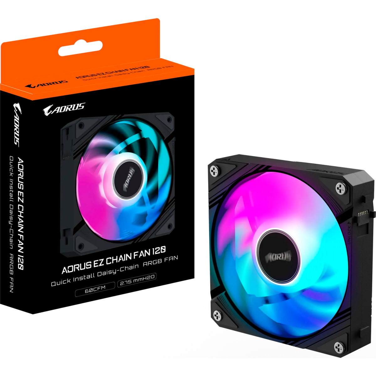 Вентилятор для корпуса Gigabyte AORUS EZ CHAIN FAN 120 - GP-ECFAN1201 - фото 7