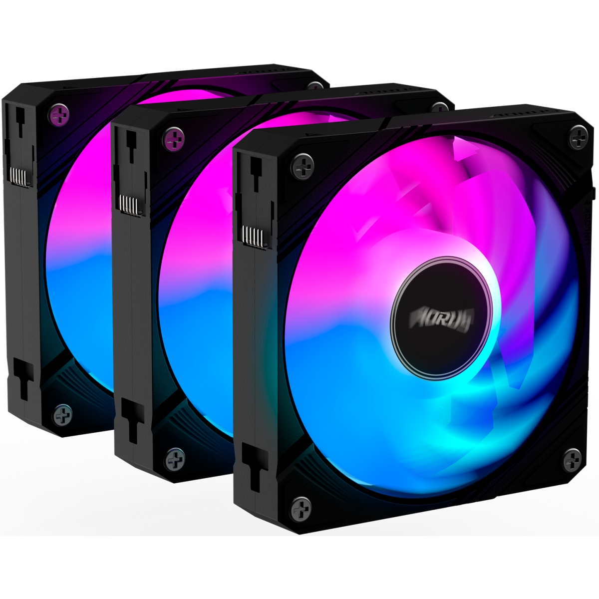 Вентилятор для корпуса Gigabyte AORUS EZ CHAIN FAN 120 (3 шт.) - GP-ECFAN1203 - фото 3