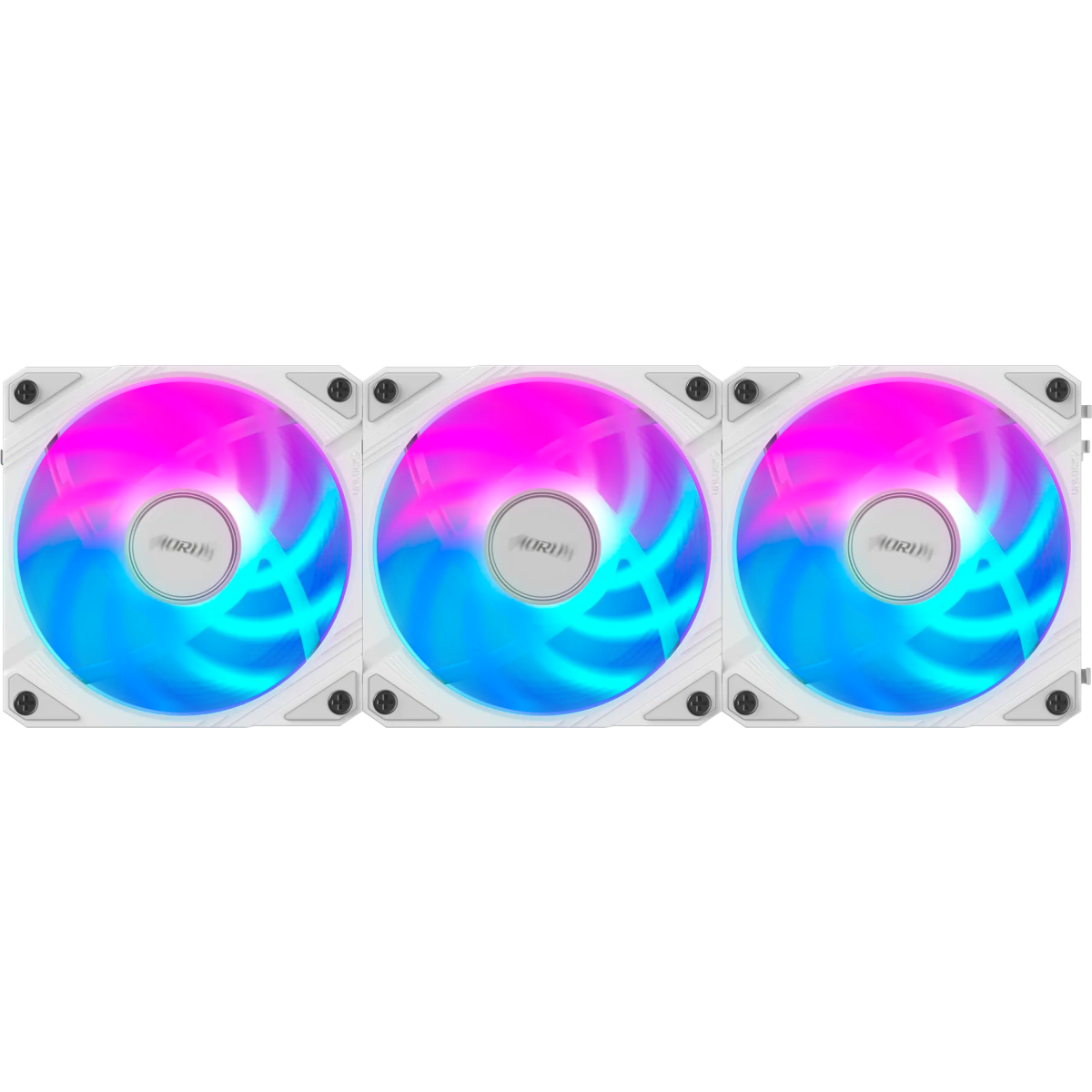 Вентилятор для корпуса Gigabyte AORUS EZ CHAIN FAN 120 ICE (3 шт.) - GP-ECFAN1203 ICE - фото 2