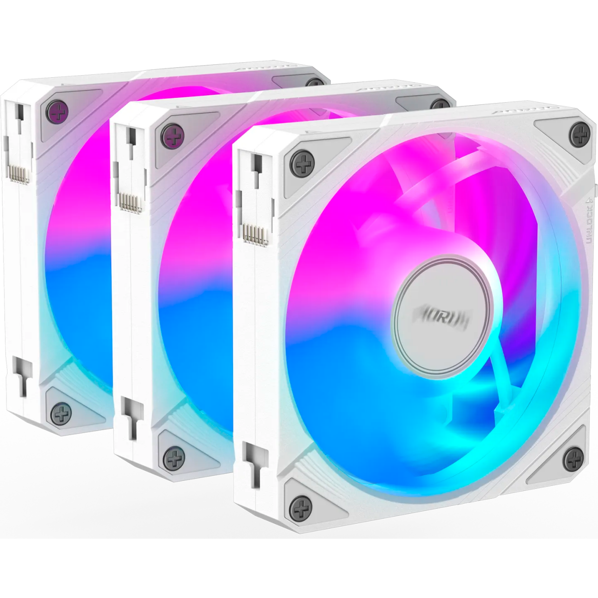 Вентилятор для корпуса Gigabyte AORUS EZ CHAIN FAN 120 ICE (3 шт.) - GP-ECFAN1203 ICE - фото 3