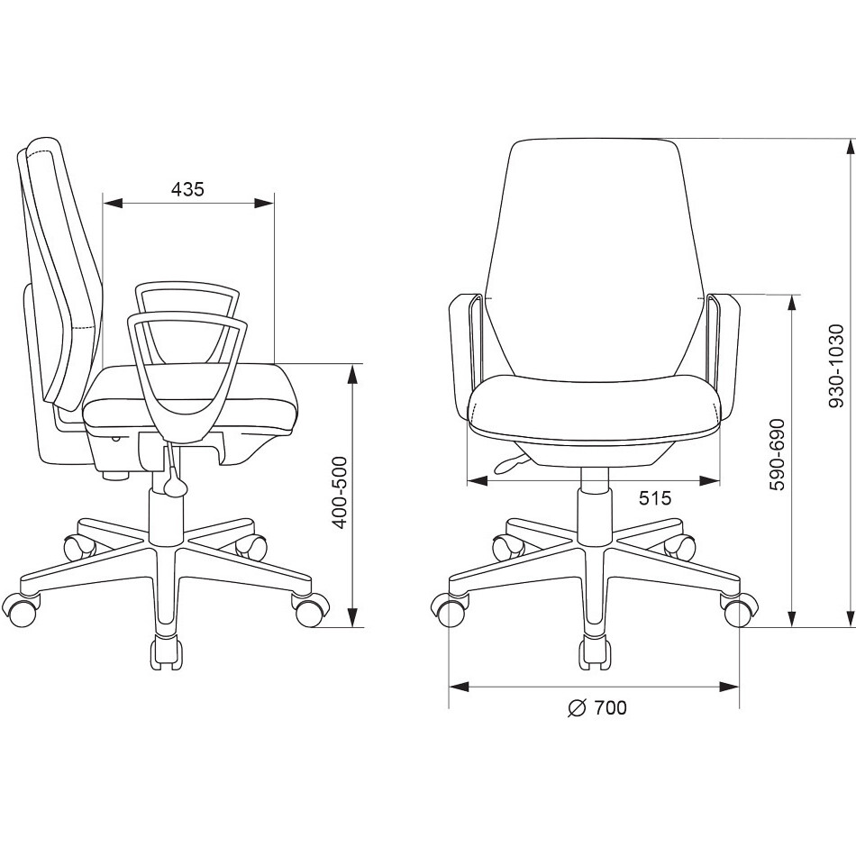 Офисное кресло Бюрократ CH-545/418-BLACK - фото 5