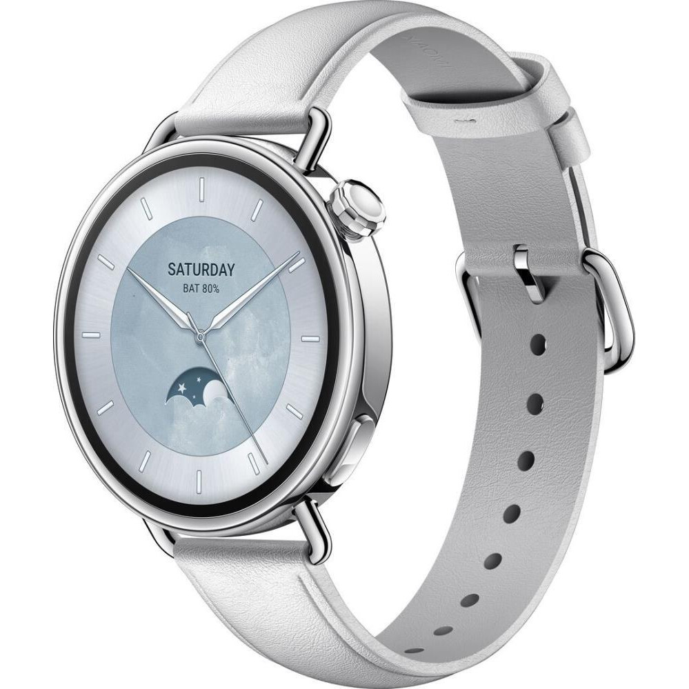Умные часы Xiaomi Watch S4 41mm Leather Strap White