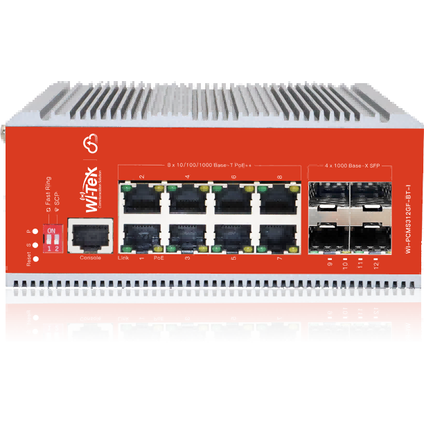 Коммутатор (свитч) Wi-Tek WI-PCMS312GF-BT-I v2 - фото 2