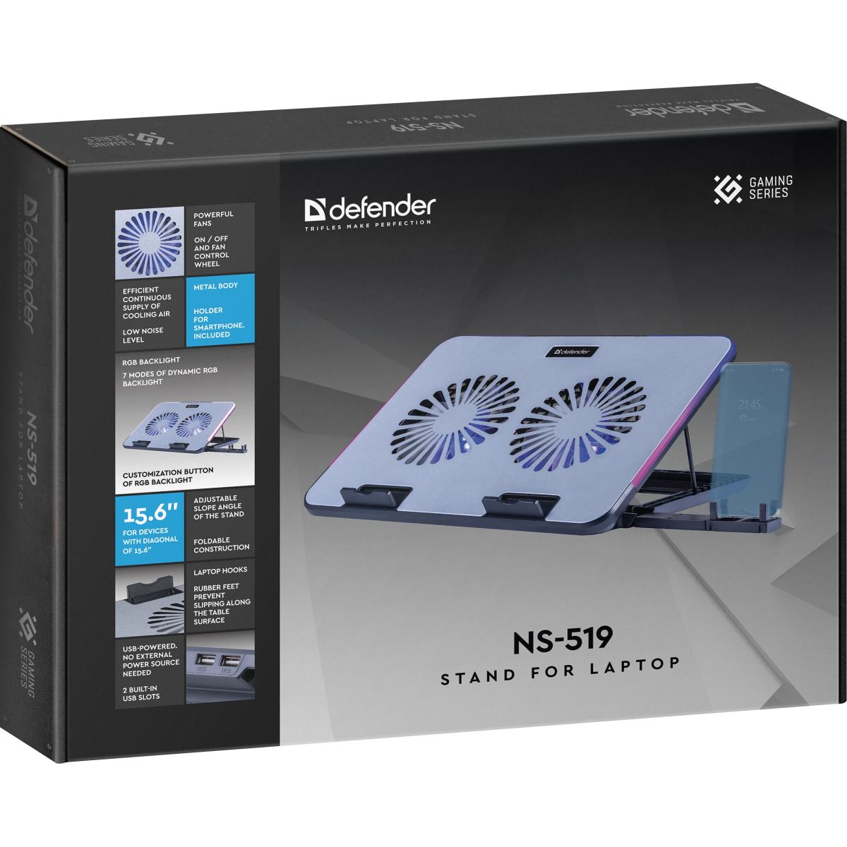 Охлаждающая подставка для ноутбука Defender NS-519 - 29519 - фото 8