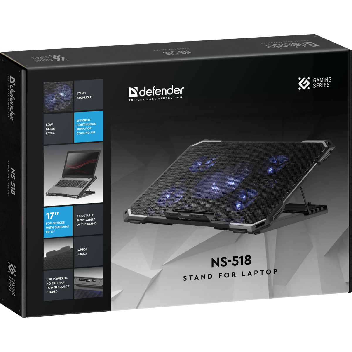 Охлаждающая подставка для ноутбука Defender NS-518 - 29518 - фото 5