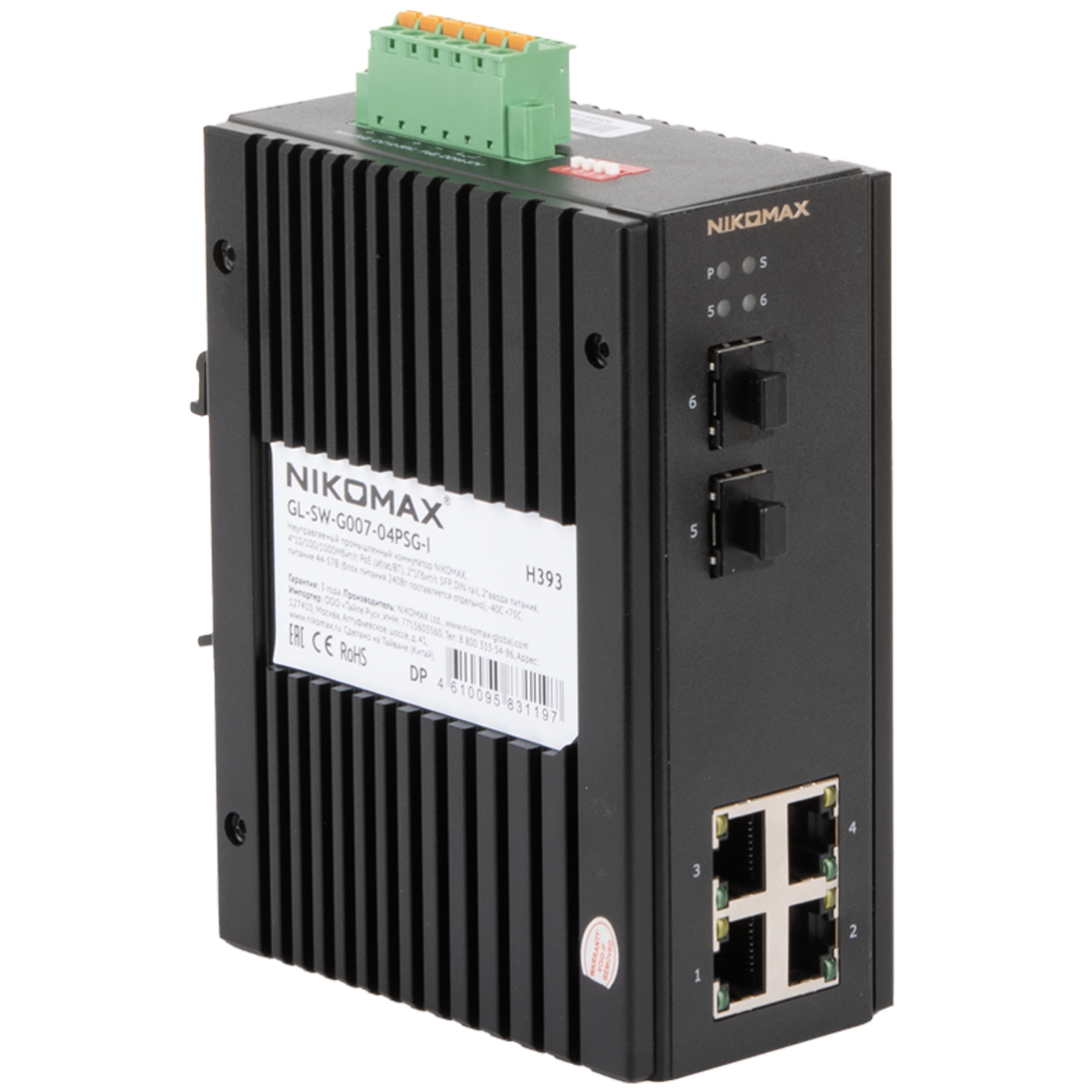 Коммутатор (свитч) NIKOMAX GL-SW-G007-04PSG-I