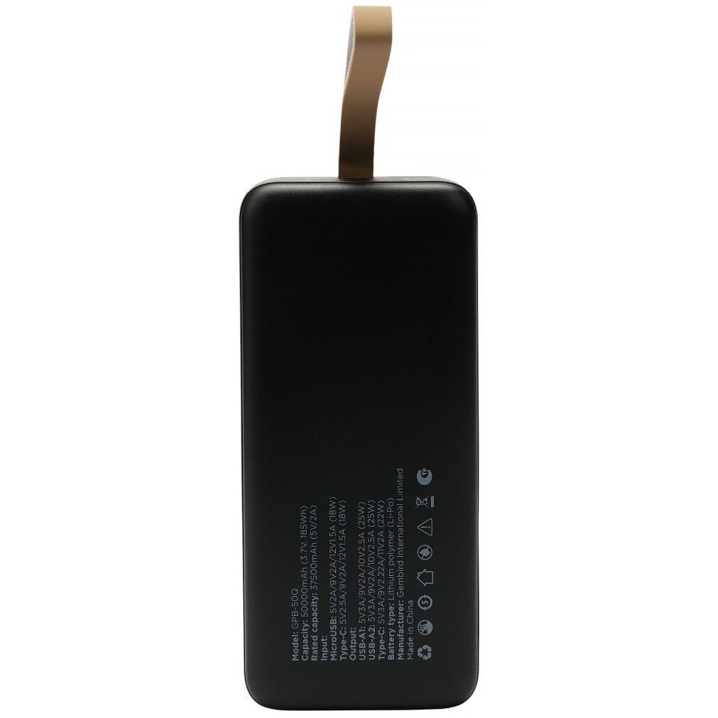 Внешний аккумулятор Gembird GPB-50Q Black - фото 2