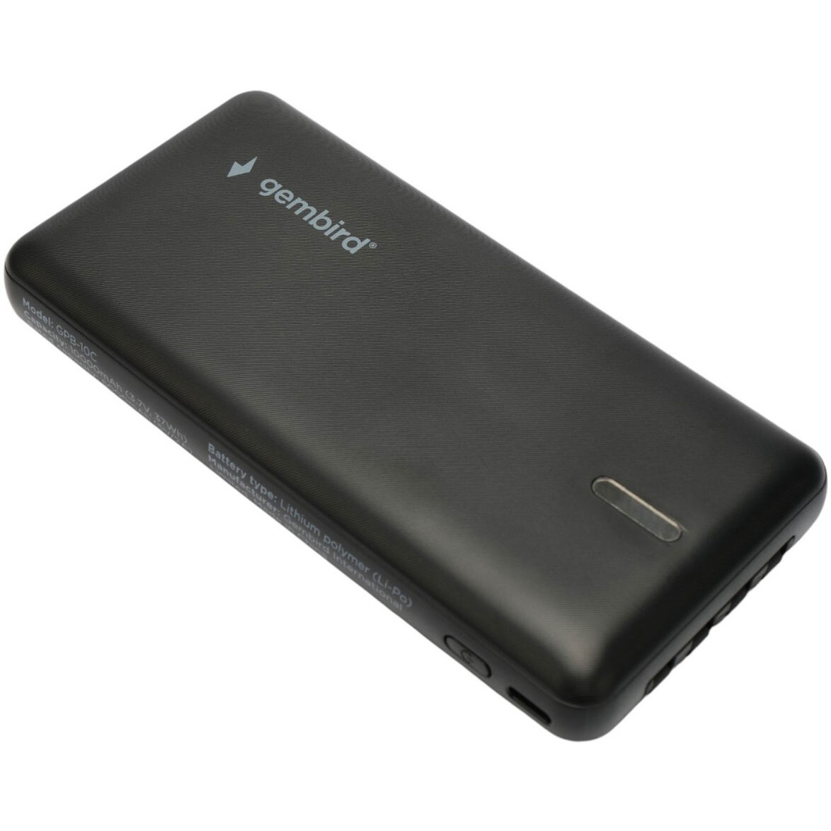 Внешний аккумулятор Gembird GPB-10C Black