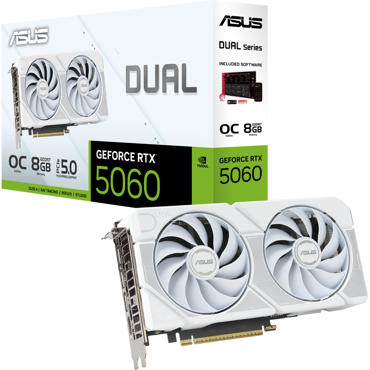Видеокарта NVIDIA GeForce RTX 5060 ASUS Dual White OC 8Gb (DUAL-RTX5060-O8G-WHITE) - фото 13