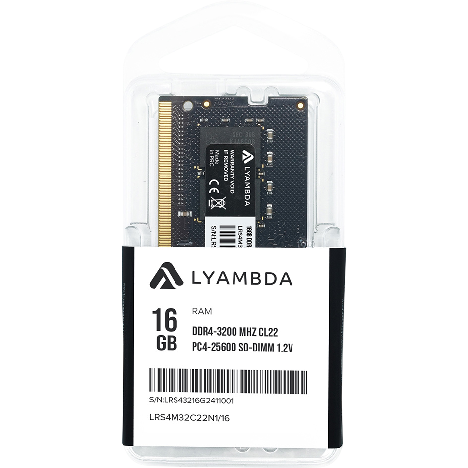 Оперативная память 16GB DDR4 3200MHz Lyambda SO-DIMM (LRS4M32C22N1/16) - фото 2