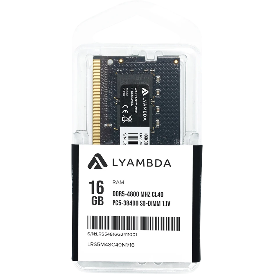 Оперативная память 16Gb DDR5 4800MHz Lyambda SO-DIMM (LRS5M48C40N1/16) - фото 2