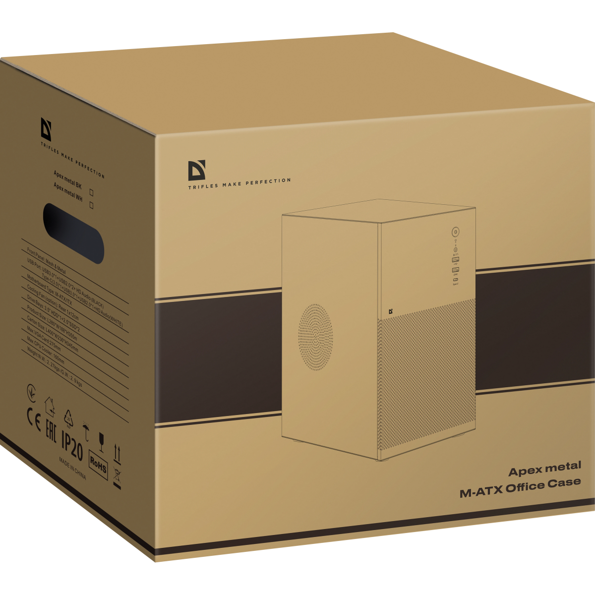 Корпус Defender Apex Metal White - 25022 - фото 7