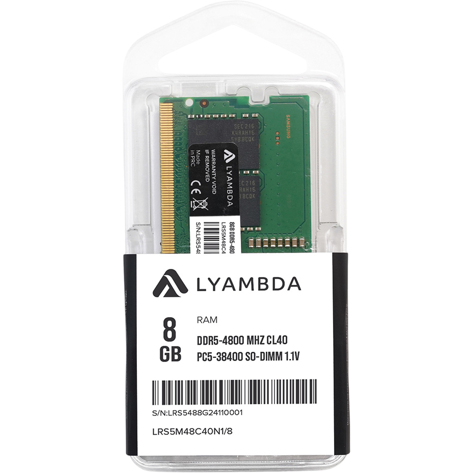 Оперативная память 8GB DDR5 4800MHz Lyambda SO-DIMM (LRS5M48C40N1/8) - фото 5