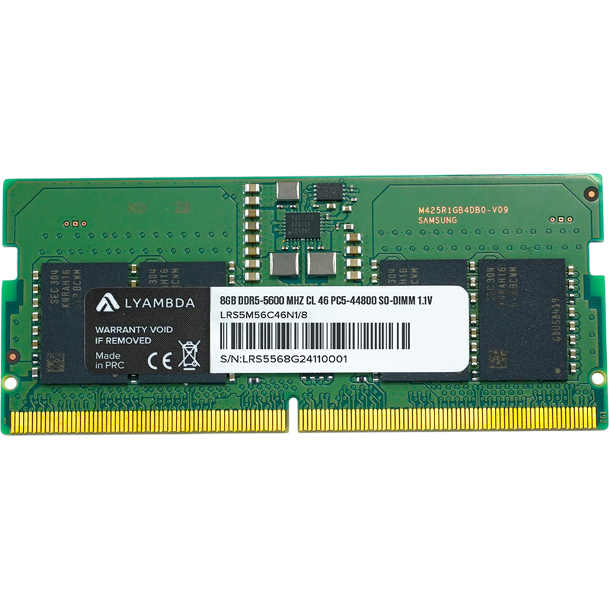 Оперативная память 8Gb DDR5 5600MHz Lyambda SO-DIMM (LRS5M56C46N1/8) - фото 2